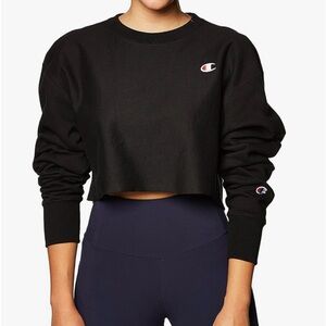 ☀️ Champion Womens Cropped Reverse Weave Crew, Left Chest ☀️